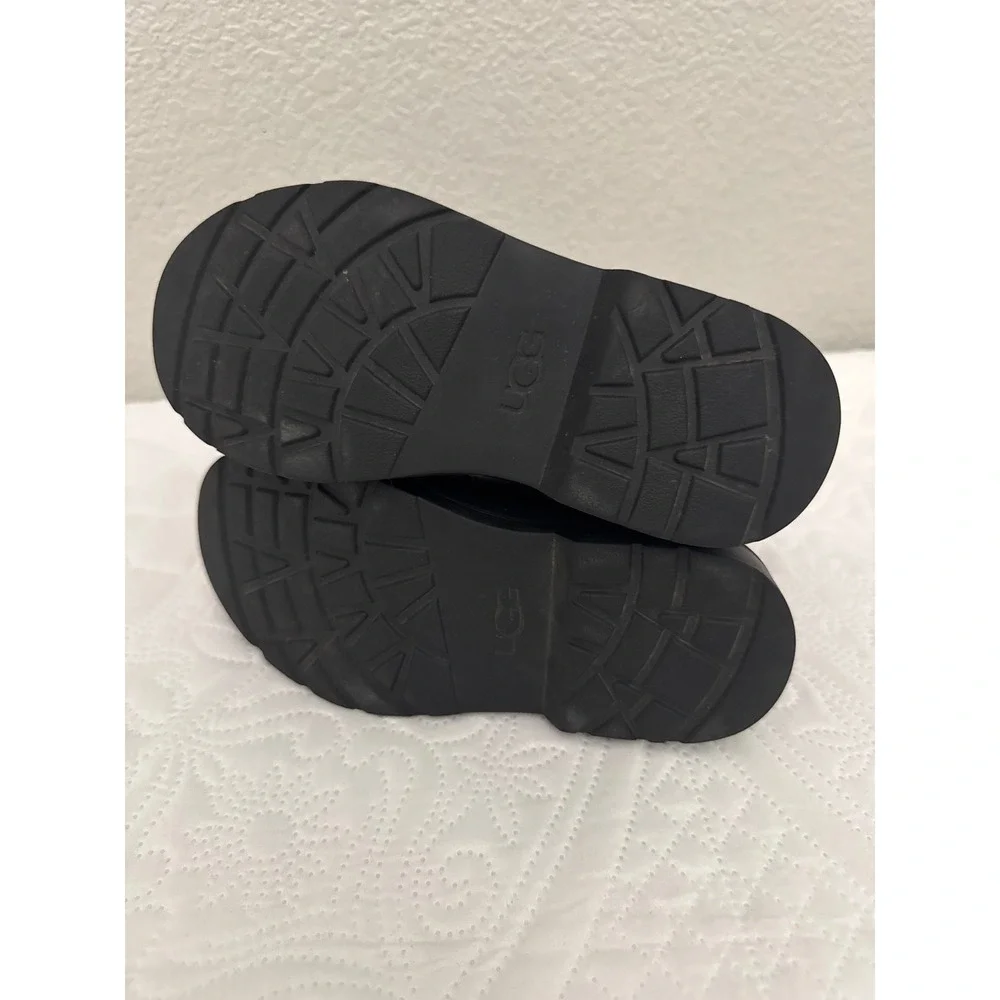 UGG Bolden Black Leather Waterproof Chelsea Boots Toddler Size 12